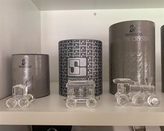 #100	Swarovski 3 piece train #7471001 7471002 and 7471003(2) @ $55 ea	 $110.00 
