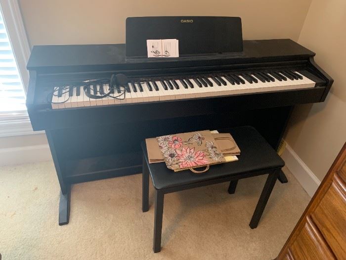 #4	Casio key board 55x17x32 with stool	 $75.00 
