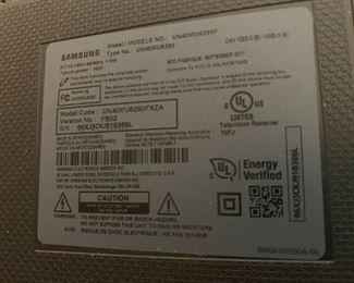 #9	Samsung 41 inch tv UN40MU6290FXZA	 $100.00 
