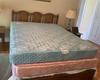 #13	Broyhill bed queen frame with low foot board 	 $125.00 
