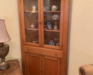 #23	corner cabinet with drawer and 4 doors 35x26x66.5	 $75.00 
