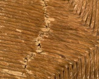 #29	as ladder back chair with as is russing seat 	 $25.00 
