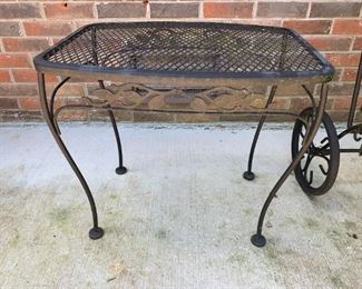 #44	24x18 end table black iron 2@ 30 ea.
