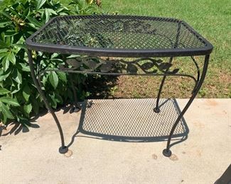 #44	24x18 end table black iron 2@ 30 ea.
