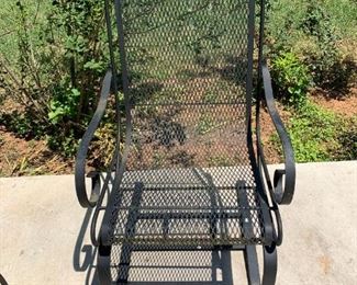 #43	(2) springy chairs black iron  2@ 65 ea.
