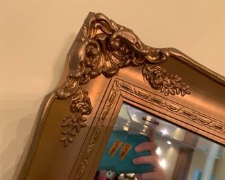 #49	gold frame bevel mirror 54x35	 $75.00 
