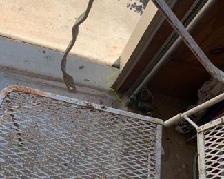 #65	metal white metal as is loveseat 36 wide 	 $35.00 
