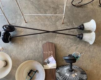 #70	(2) hanging lights 38 tall with 1 light 	 $30.00 
