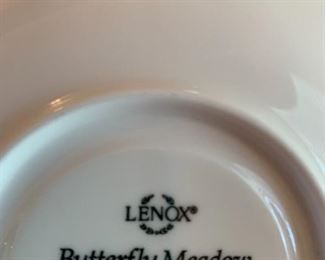 #85	Lenox Butterfly Meadow china 7 plates  8 saucer/cup 	 $50.00 
