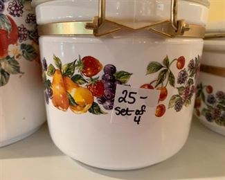 #91	4 vintage canisters 	 $25.00 
