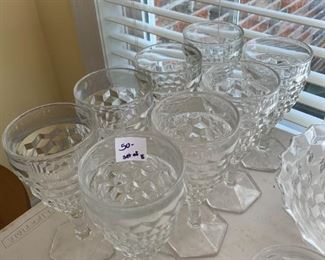 #93	8 fostoria stem water goblets	 $50.00 
