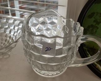 #96	Fostoria small water pitcher 6" Tall	 $20.00 
