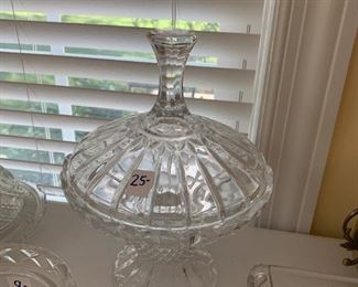 #99	Crystal 9" candy dish	 $25.00 
