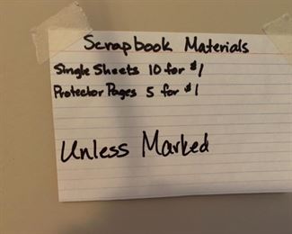 Scrap book materials 