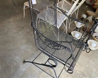 #43	springy chairs black iron  $65 ea