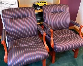 Chairs BlueMaroon Stripe