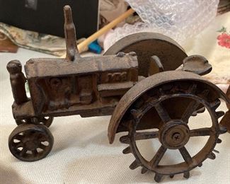 Vintage Cast Iron Model Farm Tractor Reproduction