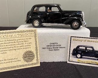 National Motor Museum Mint Authentic Collectible 1937 Chevy Master Deluxe Town Sedan