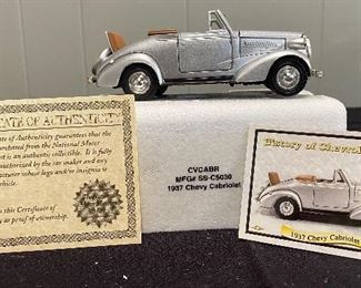 National Motor Museum Mint Authentic Collectible 1937 Chevy Cabriolet