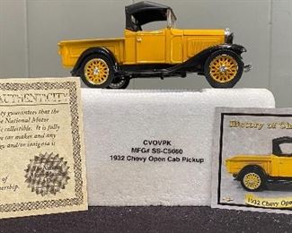 National Motor Museum Mint Authentic Collectible 1932 Chevy Open Cab Pickup