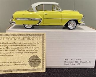 National Motor Museum Mint Authentic Collectible 1954 Chevy Bel Air 