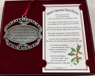 Merry Christmas From Heaven Ornament