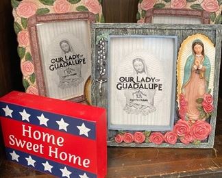 Religious Frames of Guadalupe, Home Sweet Home Plaque