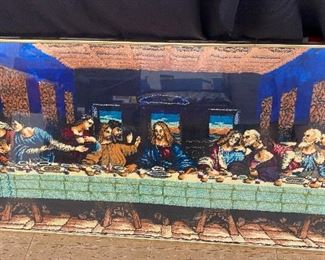 Framed Tapestry Last Supper