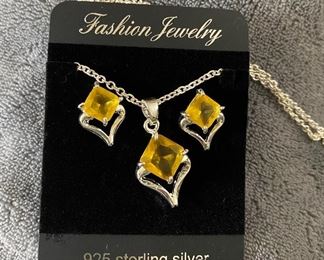 Fashion Jewelry 925 Sterling Silver Topaz