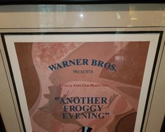 Warner Bros. "Another Froggy Evening" Autographed Poster W/ COA