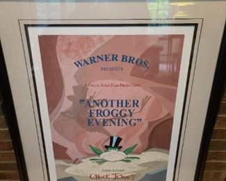 Warner Bros. "Another Froggy Evening" Autographed Poster W/ COA