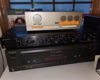 Sony Stereo Microphone Amplifier MX-1000ES & Panasonic Multi Laser Disc Player LX-200
