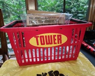 Vintage Tower Records Shopping Basket