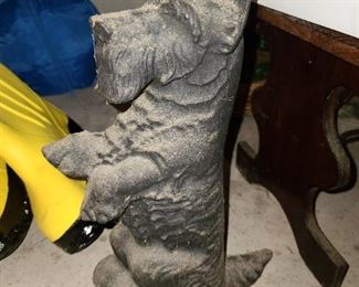 Antique Cast Iron Dog Door Stop