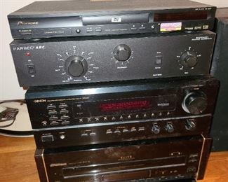 Pioneer DVD Player DV-533, Parsec ARC Energized AM/FM Antenna, Denon Precision Audio Component AM/FM Stereo Receiver DRA-685, & Pioneer LD-97