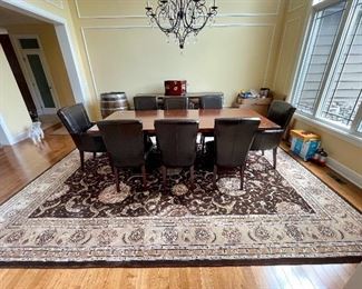 Area Rug - Brown, Cream, and Burgundy Tones