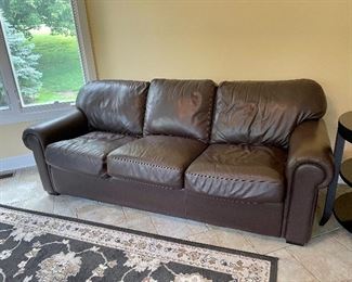 Brown Leather Sofa