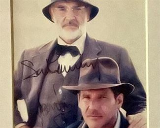 “Indiana Jones and the Last Crusade” Framed Photo, Signed by Harrison Ford and Sean Connery