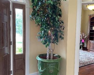 Large ARHAUS Planter with light-up Silk Tree 