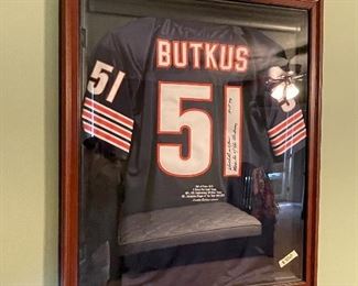 Signed and Framed “Dick Butkus” Jersey