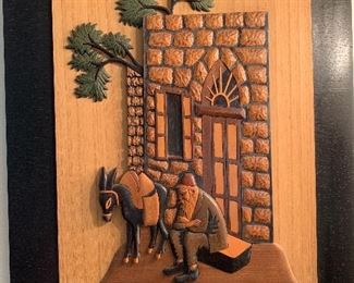 Gabriel Cohen French Israel Carved wood three demential