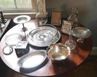 More Assorted Silver & Crystal Serving Pieces