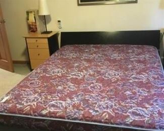 Bed, Nightstand Lamp