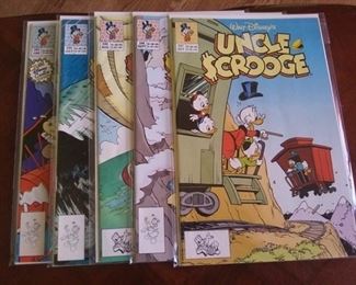 1990 #243 thru #247 Walt Disney's Uncle Scrooge Comics