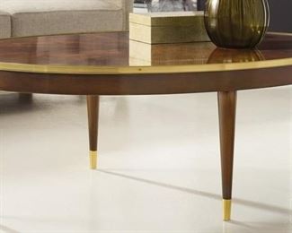 100 - Modern History oval cocktail table 19 x 56 x 38
