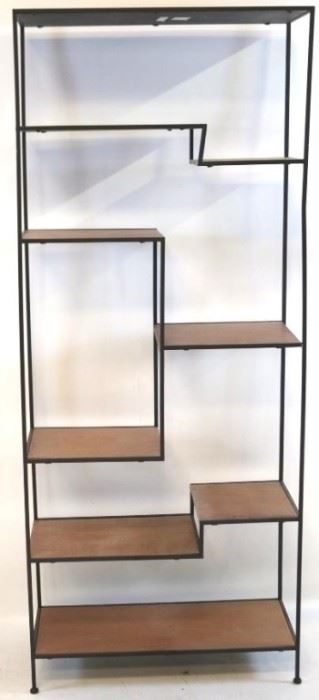 124 - Metal tall shelf 67 x 27 x 12
