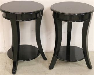 163 - Butler Specialty black end tables 26 x 18
