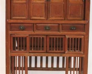 177 - Carved Oriental cabinet 70 1/2 x 3/ 1/2 x 20
