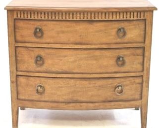 181 - Theodore Bow front 3 drawer chest by BG Industries 34 x 38 x 18 1/2
