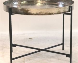 188 - Metal folding accent table 18 1/2 x 22
